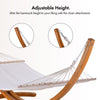 Hammock with Stand, 1 Person Cotton Hammock & Larch Wood Frame,