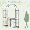 COSTWAY 220 cm Tall Garden Arch with Lockable Gate