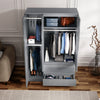 High Gloss 3 Door 2 Drawers Wardrobe With Shelves Storage Bedroom Furniture