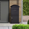Black Parcel Delivery Box Extra Large Metal Lockable Outdoor Package Drop Box