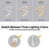 K9 Crystal 3 Ring Chandelier LED Ceiling Lights Pendant Light Dimmable w. Remote