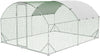 Large Metal Chicken Coop Chicken Run with Waterproof and Anti-UV Cover 3X4X2M