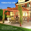 3.3 x 3.3 m Wooden Graden Pergola Gazebo Grape Trellis with Stable Structure