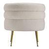 Modern Tub Chairs Teddy Fabric Accent Armchair Barrel Reading Chair Single Sofa