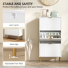 Slim Shoe Storage Cabinet with 3 Flip Drawers for Hallway, White