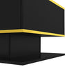 Coffee Table 100x50x40 cm w/ LED Lights & 3 Drawers Gloss Black for Living Room