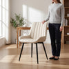 2PCS Faux Leather Dining Chairs Upholstered seat with Metal Legs Kitchen Vojsnjm