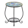 Small Garden Mosaic Butterfly Drinks Side Table Bistro Dining Outdoor Patio Home