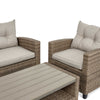 Garden Furniture Set London Rattan Corner Sofa Table Chairs Beige UK Stock