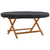 Outdoor Table Cover Black 122 x 122 x 10 cm 420D Oxford Fabric