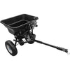Broadcast Spreader 110 LB Tow Behind Fertilizer Spreader 12" Tires with Cover