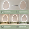 Bathroom Mirror with LED Lights Touch Dimmable Demister Irregular Wall Mounted