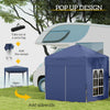 2mx2m Pop Up Gazebo Party Tent Canopy Marquee with Storage Bag Blue