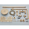 Antique Brass Bathroom Shower Mixer Taps Set Rain Round Twin Head Exposed Valve