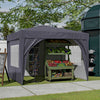 Pop Up Gazebo 3X3M Awning Canopy Party Tent Marquee 4 Sides Garden Outdoor Grey