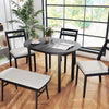 110CM Wooden Dining Table for 4-6 People Oval Kitchen Table-Black