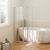 Shower Screen Over Bath Door Glass Enclosure Framed Fold Panel 800 mmx 1400 mm