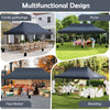 3m x 6m Pop Up Gazebo Waterproof Marquee Gazebo Canopy Tent Black