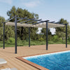 6 x 3m Aluminium Pergola with Retractable Roof Outdoor Garden Gazebo Canopy Tent