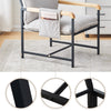 Single Accent Chair with Metal Frame Wide Seat Corduroy Armchair Living Room
