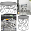 Round Coffee Side Table End Sofa Living Room Wooden Metal Bedside Furniture Tea