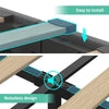 Ottoman Hydraulic Storage King 5ft Grey Upholstered Bed Frame with LED Lights