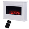 34" Electric Fireplace Heater LED Fire Flame White Surround Suite Free Standing