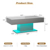 High Gloss Coffee Table with LED Light Living Room Cocktail Sofa Center Table