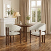 Dining Chairs Set of 2 w/ Linen Fabric & Sturdy Metal Frame for Dining, Living