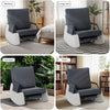 Upholstered Plush Rocking Recliner Accent Reading Chair w/ Footrest Side Pocket