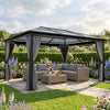 3.6 x 4m Aluminium Hardtop Gazebo Canopy w/ Polycarbonate Top