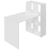 Computer Desk Office Study Desk with Storage Shelf Home Office Desk White
