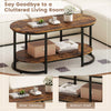 Marble Coffee Table Bedroom Oval Cocktail Table-Coffee