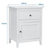Set of 2 Nightstand Modern Sofa Side Table End Table Accent Side Table White