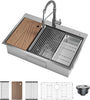 Topmount Drop in Single Bowl Stainless Steel Sink, with Standard Faucet