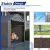 Storage Tent Bicycle Motorbike PE Shed Backyard Waterproof Large 2.2*1.6M Grey