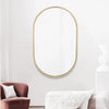 Industrial Style Oval Wall Mounted Mirror Bathroom Hanging Vanity Mirrors 70cm