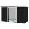 9 x 4FT Metal Garden Storage Shed w/ 2 Door, Dark Grey