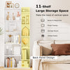 Decorative Storage Shelving Unit with Open Display Shelf-White