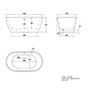Freestanding Double Ended Bath - Lisbon - 1400mm 1545mm 1645mm & 1800mm Sizes