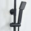 Thermostatic Shower Mixer Bathroom Square Shower Set Exposed Valve Black