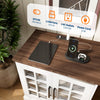 24" Nightstand w/Charging Station,Bedside Cabinet w/Adjustable Shelf,for Bedroom