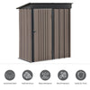 5 X 3FT Metal Garden Shed Outdoor Storage Cabinet House Box Pent Roof Lockable