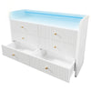 6-Drawer Sideboard Storage Chest of Drawers for Living Room Bedroom Dining Room