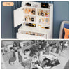 White Dressing Table Makeup Desk with Hidden Storage Mirror Shelf Large Yblzzjmy