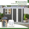 Garden Shed With Window Doors Outdoor Steel Apex Roof Tool Foundation