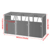 Garden Storage Shed Triple Wheelie Bin Store Metal Cover Dustbin 3 Sheds Outdoor