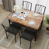 5PCS Wooden Dining Table Set for 4,Kitchen Table&Chairs Set w/Upholstered Seats