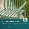3pc Garden Furniture Portable Bistro Set Table 2 Chairs Weatherproof UV PP Green