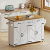 Kitchen Island on Wheels, Rolling Kitchen Storage Trolley with Foldable Tabletop